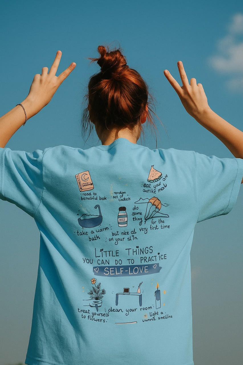 Oversized Self-Love Routine Graphic T-Shirt