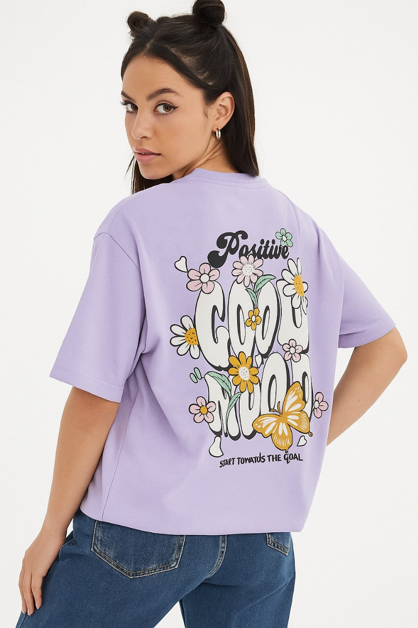 Oversized Floral Feel T-Shirt