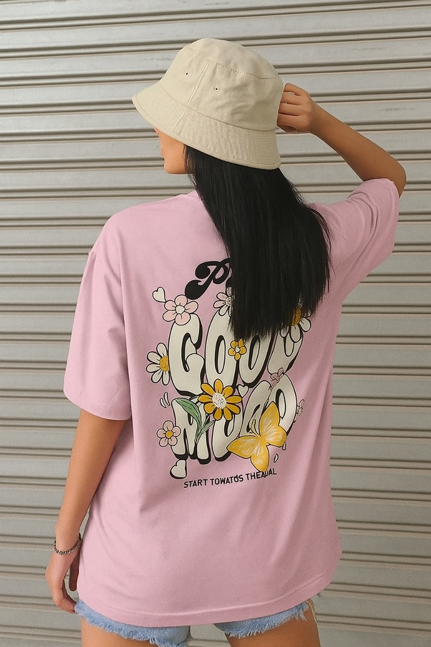 Oversized Floral Feel T-Shirt