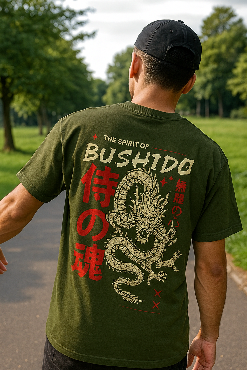 Oversized Bushido Flame Unisex T-Shirt