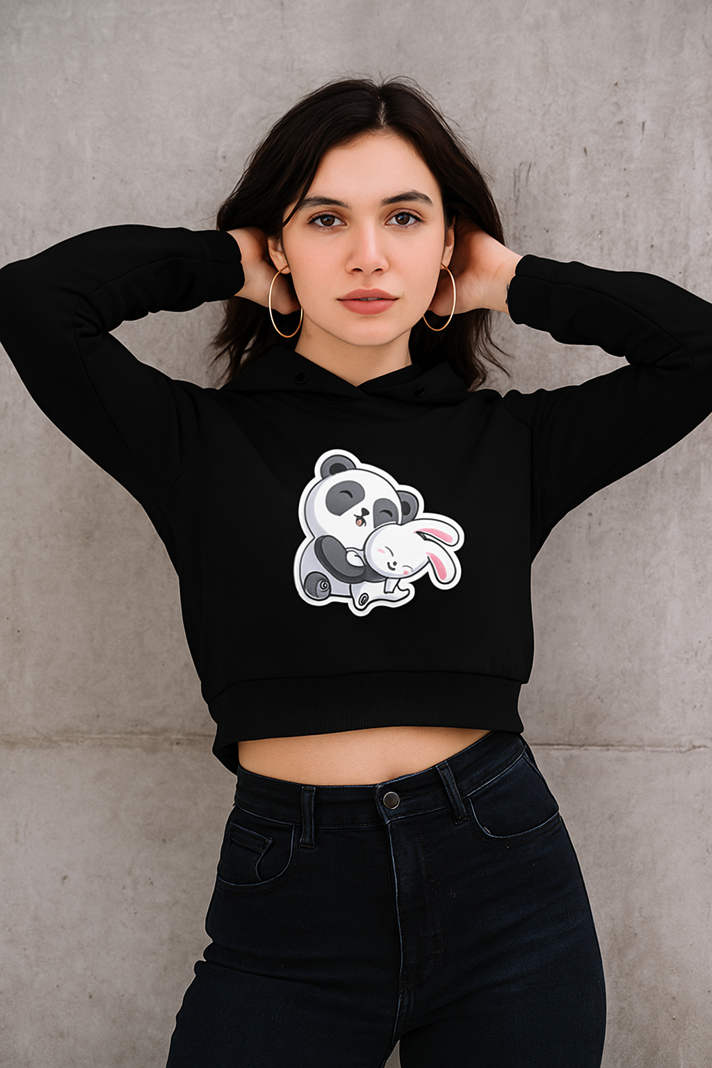 Snuggle Buddies Cropped Hoodie