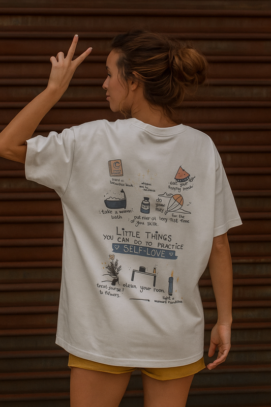 Oversized Self-Love Routine Graphic T-Shirt