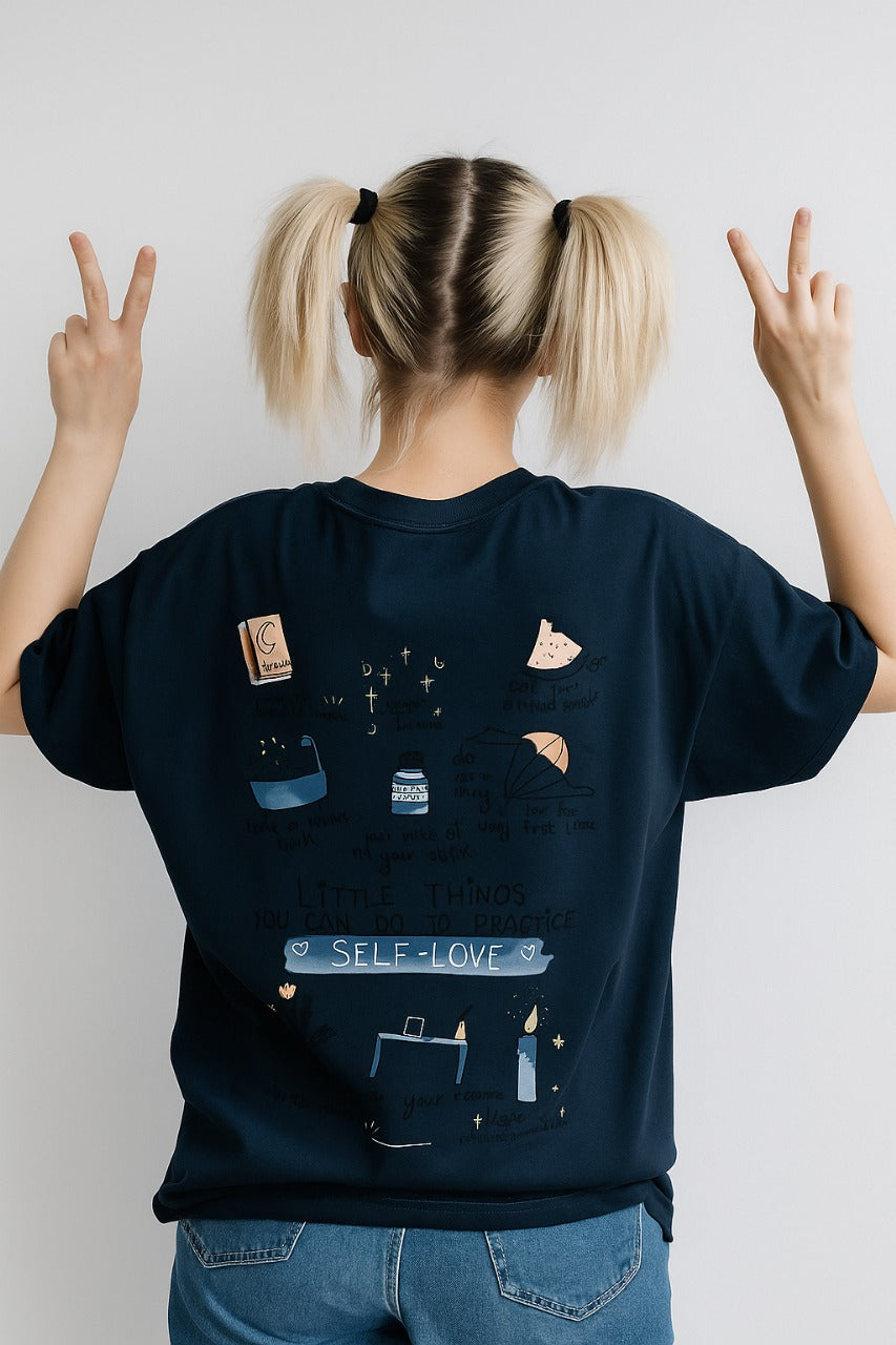 Oversized Self-Love Routine Graphic T-Shirt
