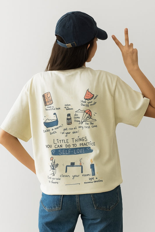 Oversized Self-Love Routine Graphic T-Shirt