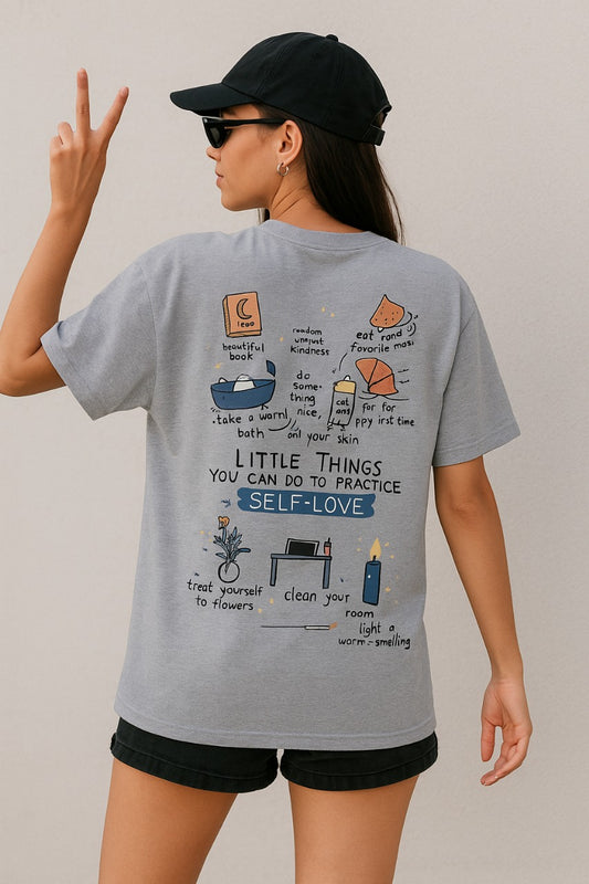 Oversized Self-Love Routine Graphic T-Shirt