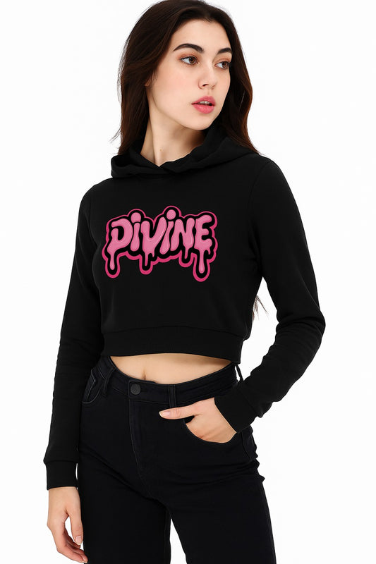 Divine Drip Cropped Hoodie