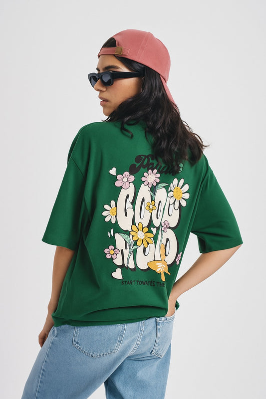 Oversized Floral Feel T-Shirt