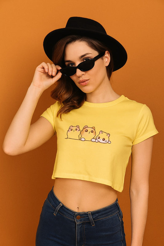 Peekaboo Kitty Crop Top