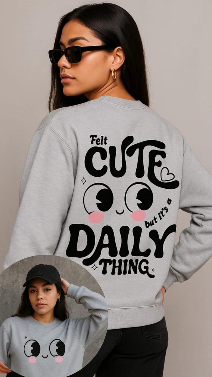 Felt Cute Daily Sweatshirt
